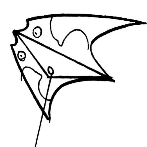 Dibujo para imprimir y colorear de una cometa - Dibujos para ...