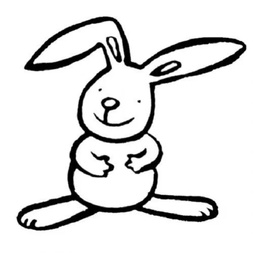 Dibujo para imprimir y colorear de un conejito - Dibujos para ...