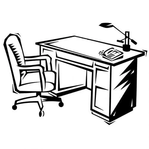 Dibujo para imprimir y colorear de un escritorio - Dibujos para ... Dibujo para imprimir y colorear de un escritorio - Dibujos para ...