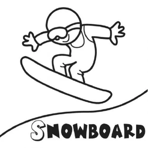 Dibujo para imprimir y colorear de snowboard - Dibujos para ... Dibujo para imprimir y colorear de snowboard - Dibujos para ...