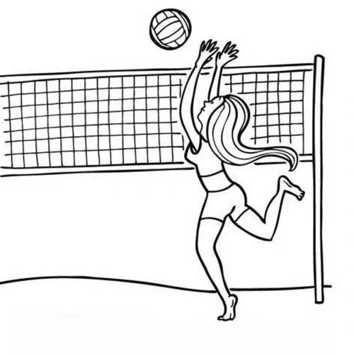 Dibujo para imprimir y colorear de voleybol - Dibujos para ... Dibujo para imprimir y colorear de voleybol - Dibujos para ...