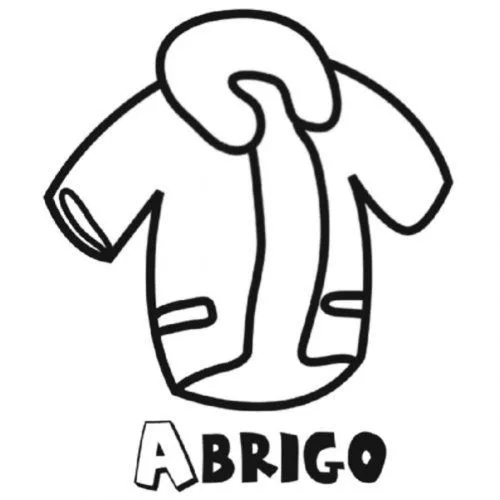 Dibujo para imprimir y pintar un abrigo - Dibujos para colorear de ... Dibujo para imprimir y pintar un abrigo - Dibujos para colorear de ...