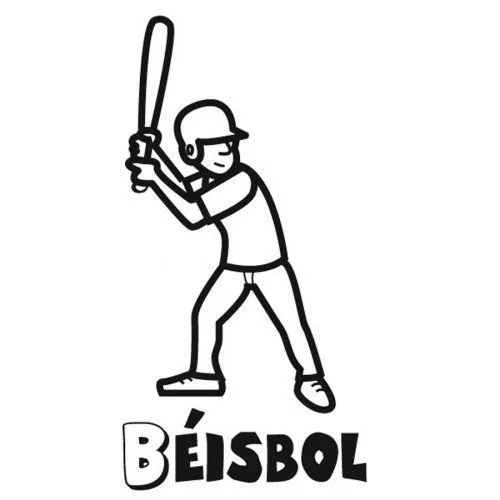 Dibujo para imprimir y pintar de béisbol - Dibujos para colorear ...