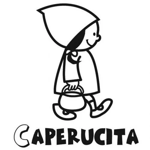 Dibujo para imprimir y pintar a Caperucita Roja - Dibujos para ...