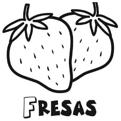 Dibujo para imprimir y pintar de fresas - Dibujos para colorear de ...