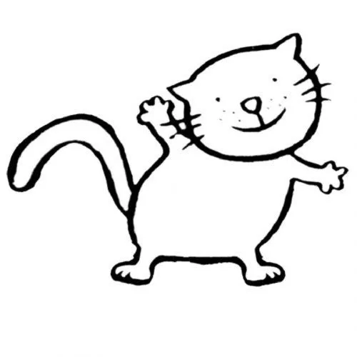 Dibujo para imprimir y pintar de un gato - Dibujos para colorear ... Dibujo para imprimir y pintar de un gato - Dibujos para colorear ...