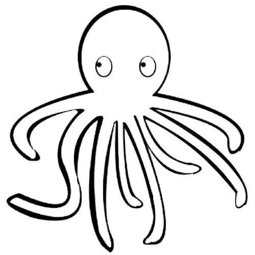 Dibujo para imprimir y pintar de un pulpo - Dibujos para colorear ...