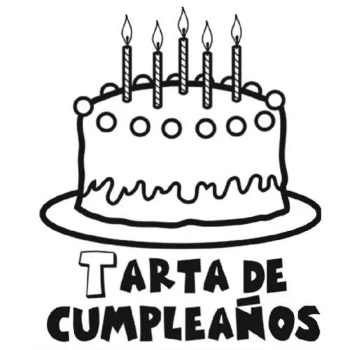 Dibujo para imprimir y pintar de una tarta de cumpleaños - Dibujos ... Dibujo para imprimir y pintar de una tarta de cumpleaños - Dibujos ...