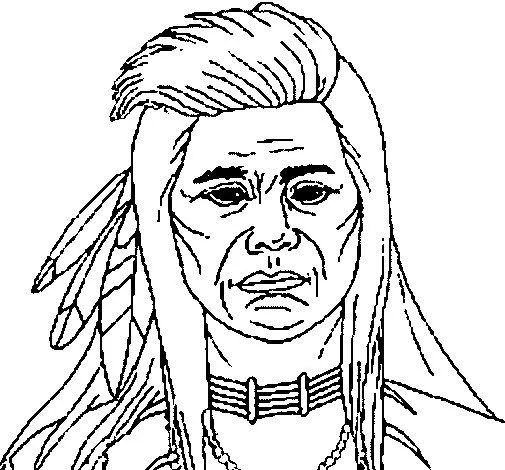 Dibujo de Indio para Colorear - Dibujos.net Dibujo de Indio para Colorear - Dibujos.net