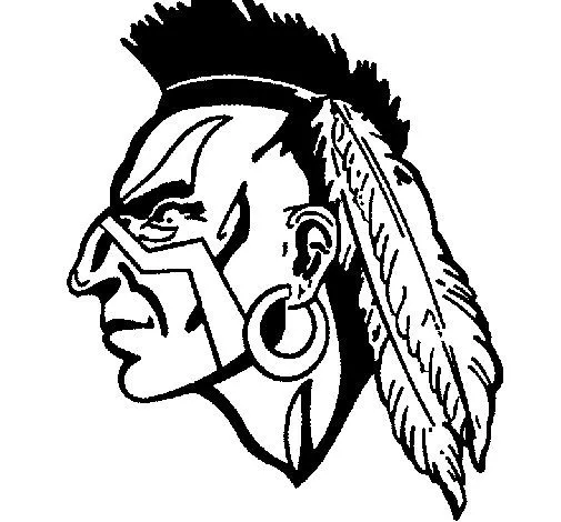 Dibujo de Indio con pendientes para Colorear - Dibujos.net