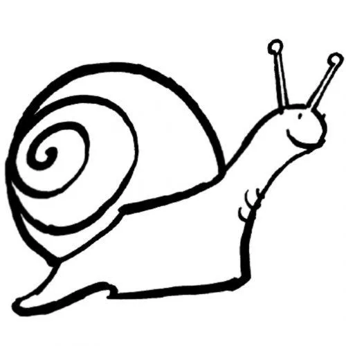 Dibujo infantil de caracol - Dibujos para colorear de los animales ...