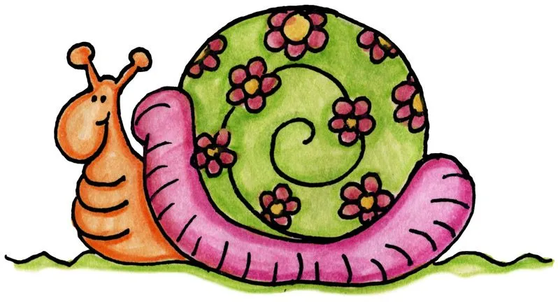 Dibujo infantil de caracol para imprimir
