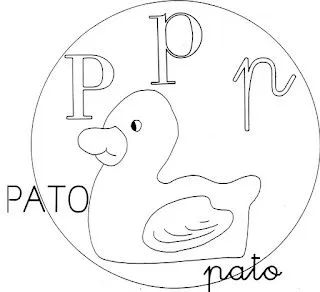 ABECEDARIO PARA COLOREAR-LETRA P : ACTIVIDADES PARA NIÑOS