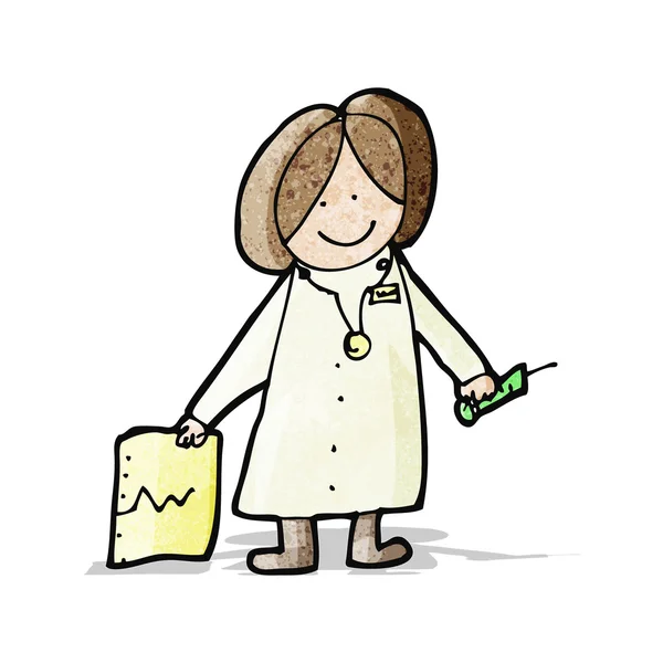 Dibujo infantil de un doctor amigable — Vector stock ...