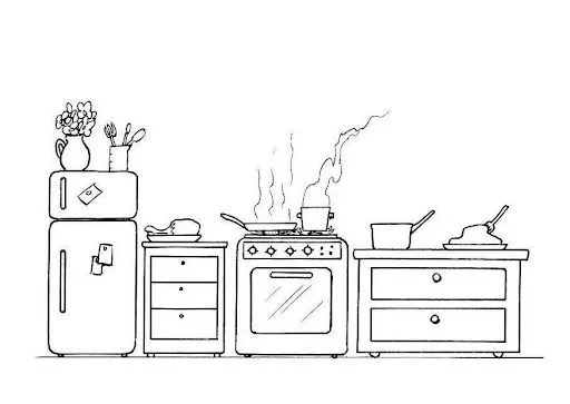 EL COCINA PARA COLOREAR - Imagui