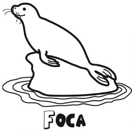 Dibujo infantil de foca para pintar - Dibujos para colorear de ... Dibujo infantil de foca para pintar - Dibujos para colorear de ...