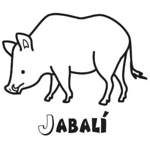 Dibujo infantil de jabalí en el bosque - Dibujos para colorear de ... Dibujo infantil de jabalí en el bosque - Dibujos para colorear de ...