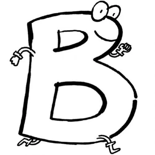 Dibujo infantil de la letra B para pintar - Dibujos para colorear ... Dibujo infantil de la letra B para pintar - Dibujos para colorear ...