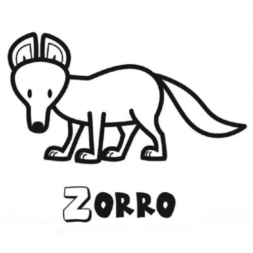 Dibujo infantil de zorro para pintar - Dibujos para colorear de ... Dibujo infantil de zorro para pintar - Dibujos para colorear de ...