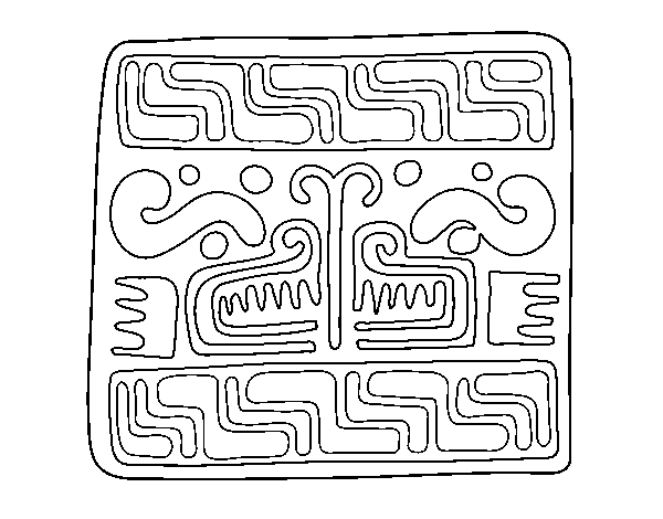 Pintura maya para colorear - Imagui
