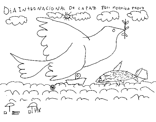 Dibujo de Día Internacional de la Paz para Colorear - Dibujos.net Dibujo de Día Internacional de la Paz para Colorear - Dibujos.net