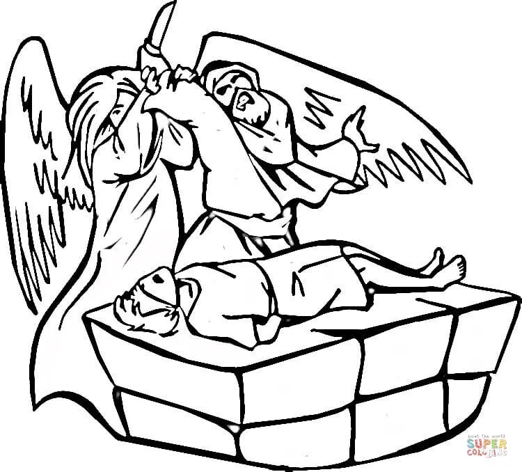 Dibujo de Isaac y Abraham para colorear | Dibujos para colorear imprimir gratis Dibujo de Isaac y Abraham para colorear | Dibujos para colorear imprimir gratis