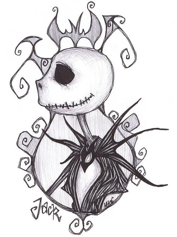 dibujo de jack perfil | Nightmare before christmas drawings, Nightmare before christmas tattoo, Tim burton art dibujo de jack perfil | Nightmare before christmas drawings, Nightmare before christmas tattoo, Tim burton art