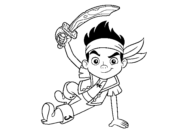 Dibujo de Jake y los piratas de nunca jamas - Al abordaje para ...