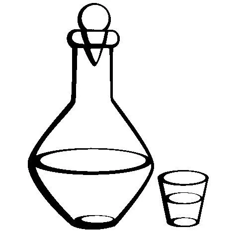 Dibujo de Jarra y vaso para Colorear - Dibujos.net Dibujo de Jarra y vaso para Colorear - Dibujos.net