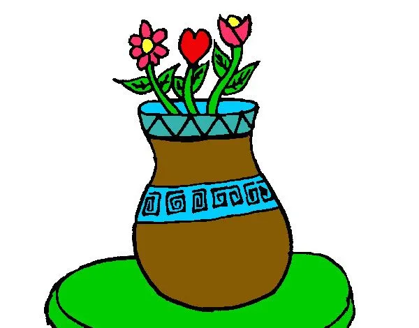 Dibujo de Jarrón con flores pintado por Lukylup en Dibujos.net el ... Dibujo de Jarrón con flores pintado por Lukylup en Dibujos.net el ...