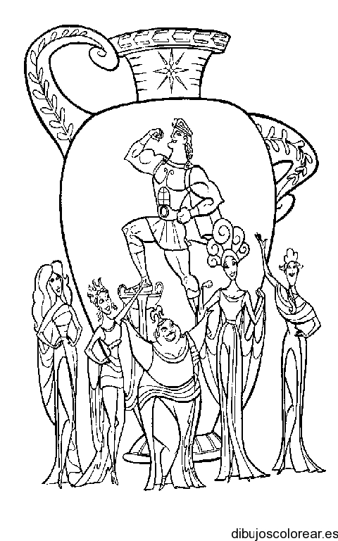 Dibujo de un jarrón de Hercúles | Dibujos para Colorear Dibujo de un jarrón de Hercúles | Dibujos para Colorear