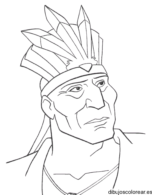 Dibujo de un jefe indio | Dibujos para Colorear Dibujo de un jefe indio | Dibujos para Colorear