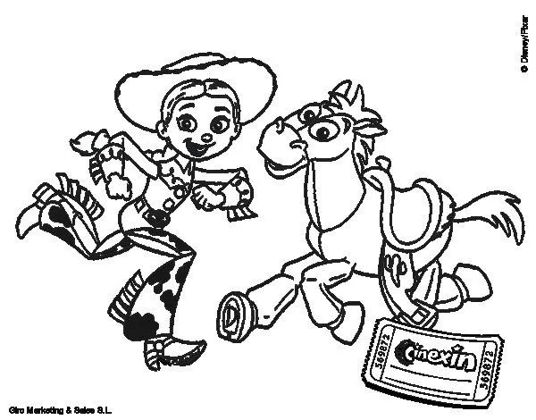 Dibujo de Jessie y Perdigón para Colorear - Dibujos.net Dibujo de Jessie y Perdigón para Colorear - Dibujos.net