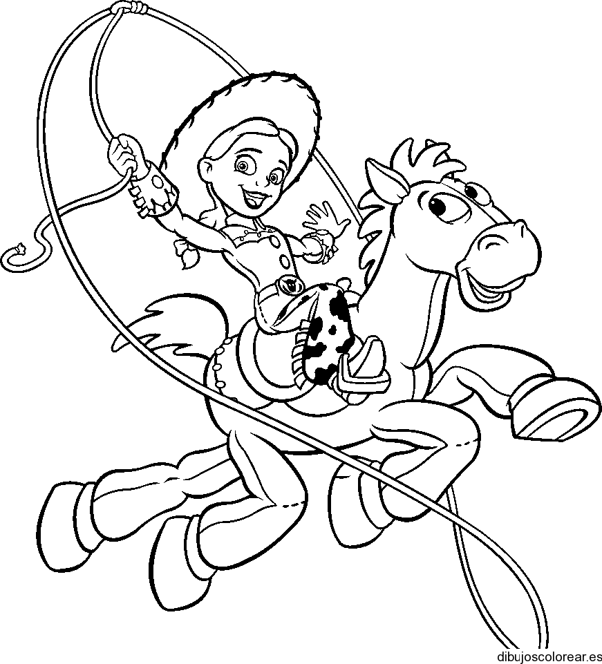 Dibujo de Jessie y Tiro Al Blanco | Dibujos para Colorear Dibujo de Jessie y Tiro Al Blanco | Dibujos para Colorear