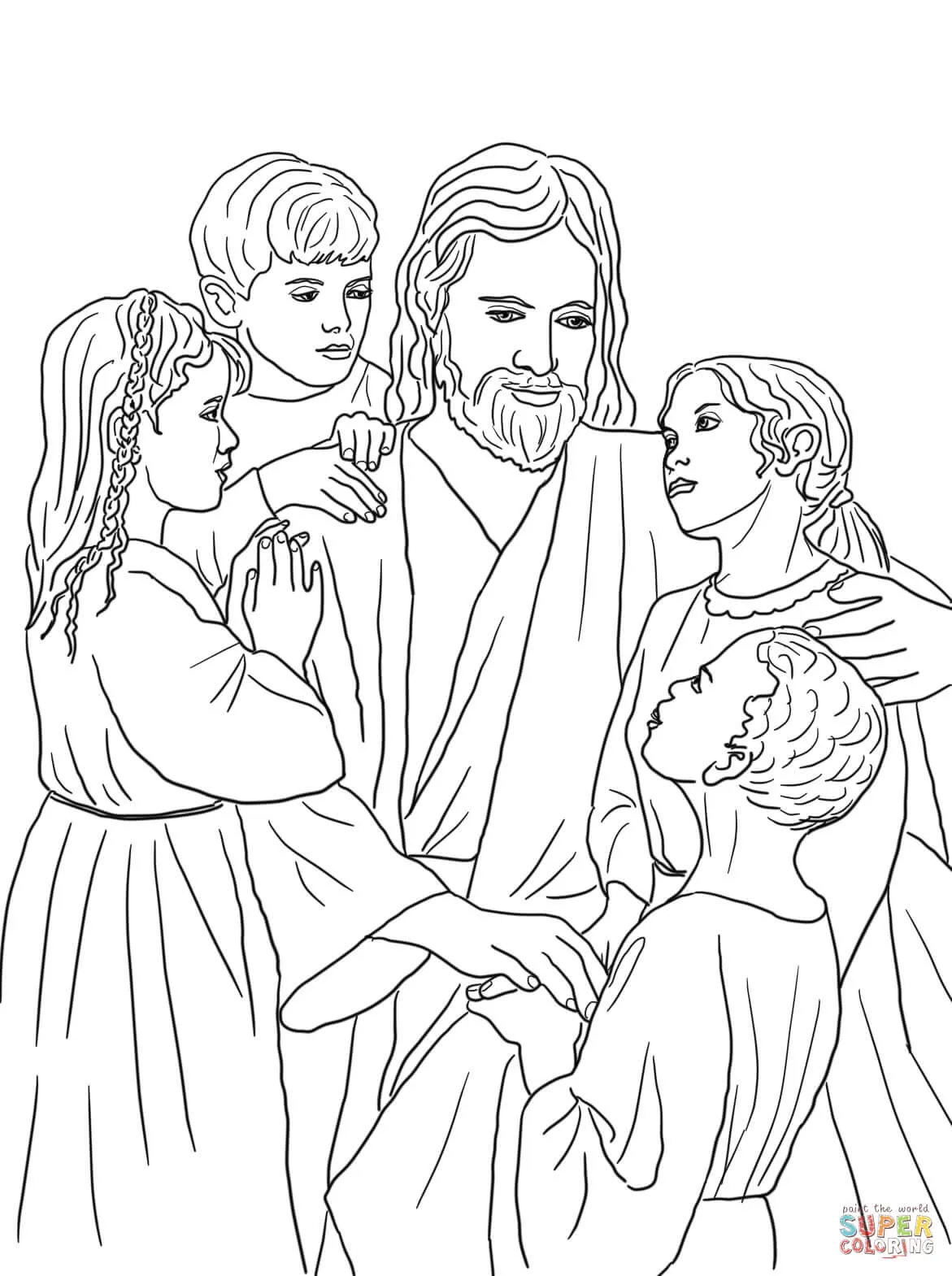 Dibujo de Jesús ama a todos los niños del mundo para colorear | Dibujos para colorear imprimir gratis Dibujo de Jesús ama a todos los niños del mundo para colorear | Dibujos para colorear imprimir gratis
