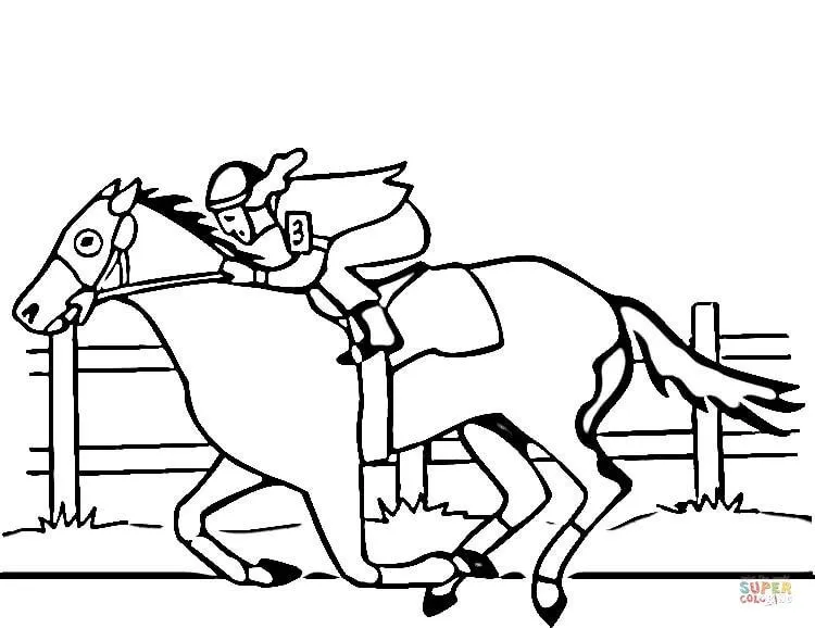 Dibujo de Jinete a caballo para colorear | Dibujos para colorear ...