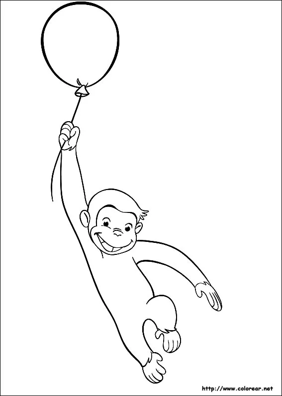 Dibujos para colorear de Jorge el curioso