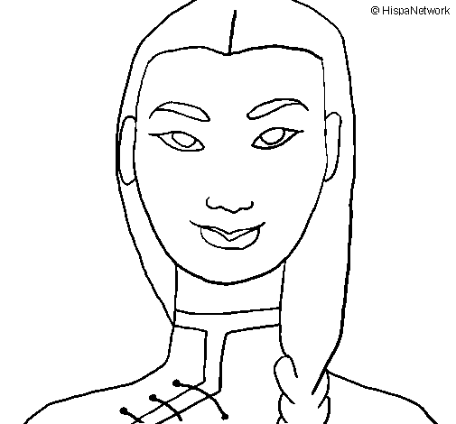 Dibujo de Joven china 1 para Colorear - Dibujos.net Dibujo de Joven china 1 para Colorear - Dibujos.net