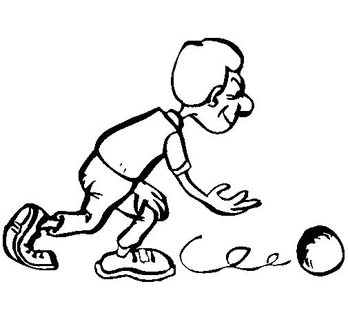 Dibujo de Jugador de bolos para Colorear