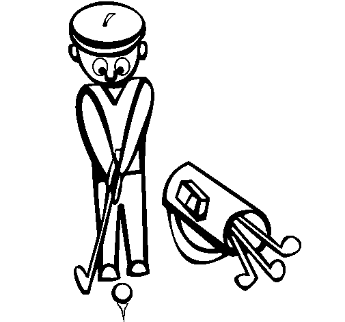 Dibujo de Jugador de golf II para Colorear