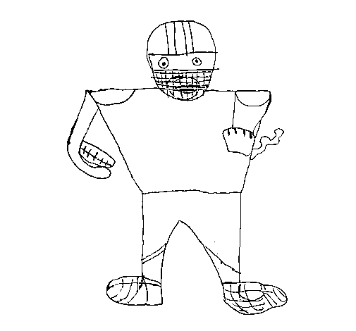 Dibujo de Jugador de rugby para Colorear - Dibujos.net Dibujo de Jugador de rugby para Colorear - Dibujos.net