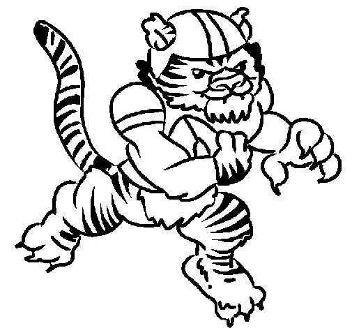 Dibujo de Jugador tigre para Colorear - Dibujos.net Dibujo de Jugador tigre para Colorear - Dibujos.net