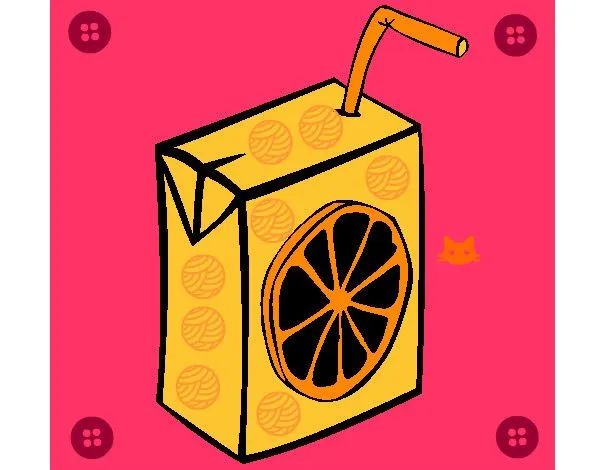 Dibujo de jugo de naranja en cajita pintado por Anagenial en ... Dibujo de jugo de naranja en cajita pintado por Anagenial en ...