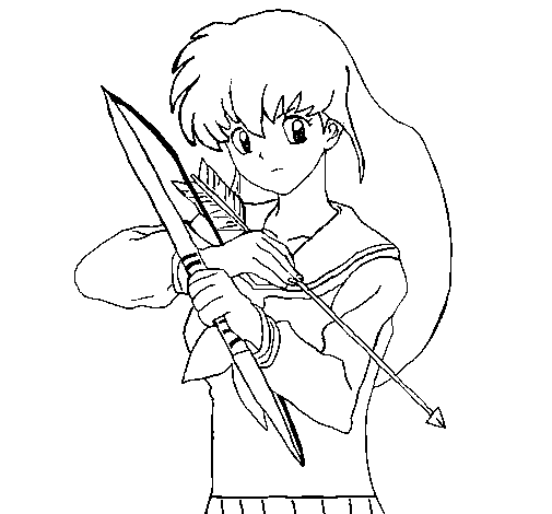 Dibujo de Kagome para Colorear