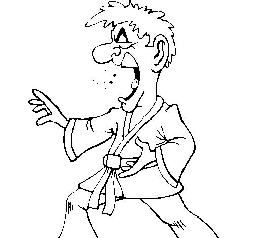 Dibujo de Kárate para Colorear - Dibujos.net