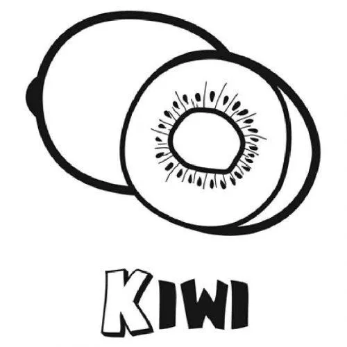 Dibujo de kiwi para colorear - Dibujos para colorear de frutas Dibujo de kiwi para colorear - Dibujos para colorear de frutas