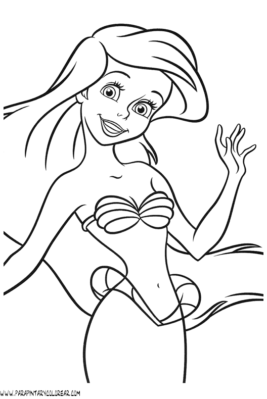 dibujo-la-sirenita-walt-disney ...