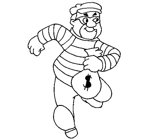 Dibujo de Ladrón para Colorear - Dibujos.net