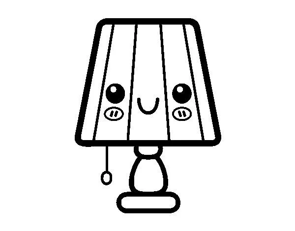 Dibujo de Una lámpara de mesa para Colorear - Dibujos.net Dibujo de Una lámpara de mesa para Colorear - Dibujos.net
