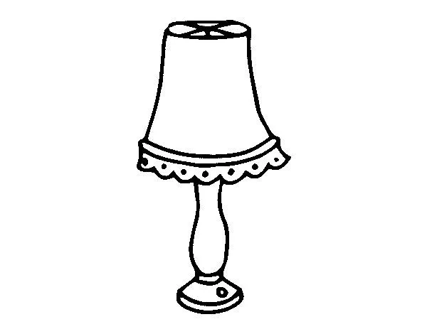 Dibujo de Lámpara de mesa para Colorear - Dibujos.net Dibujo de Lámpara de mesa para Colorear - Dibujos.net